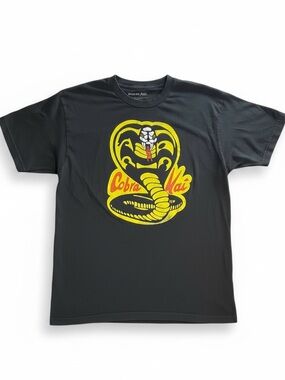 Bioworld Black Tee‎ with Yellow and Red Cobra Emblem